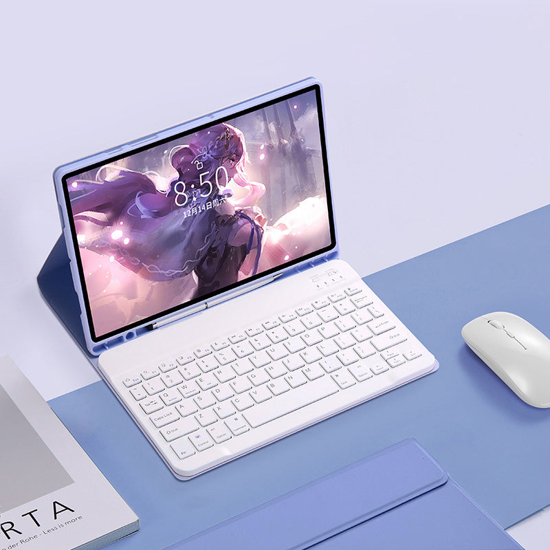 Norvo | deksel for Samsung Galaxy Tab S8 x700/x706, S7, S6 Lite, A7, A8: Trådløs mus og tastatur, Robust hus og beskyttelsesdeksel