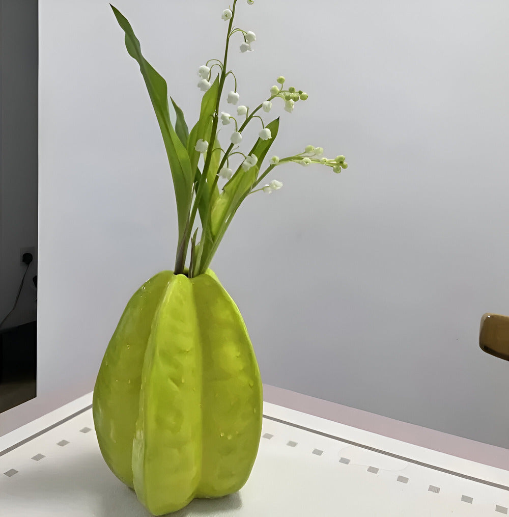 Norvo | Håndlaget Keramisk Blomsterkrukke i Stjernefruktform