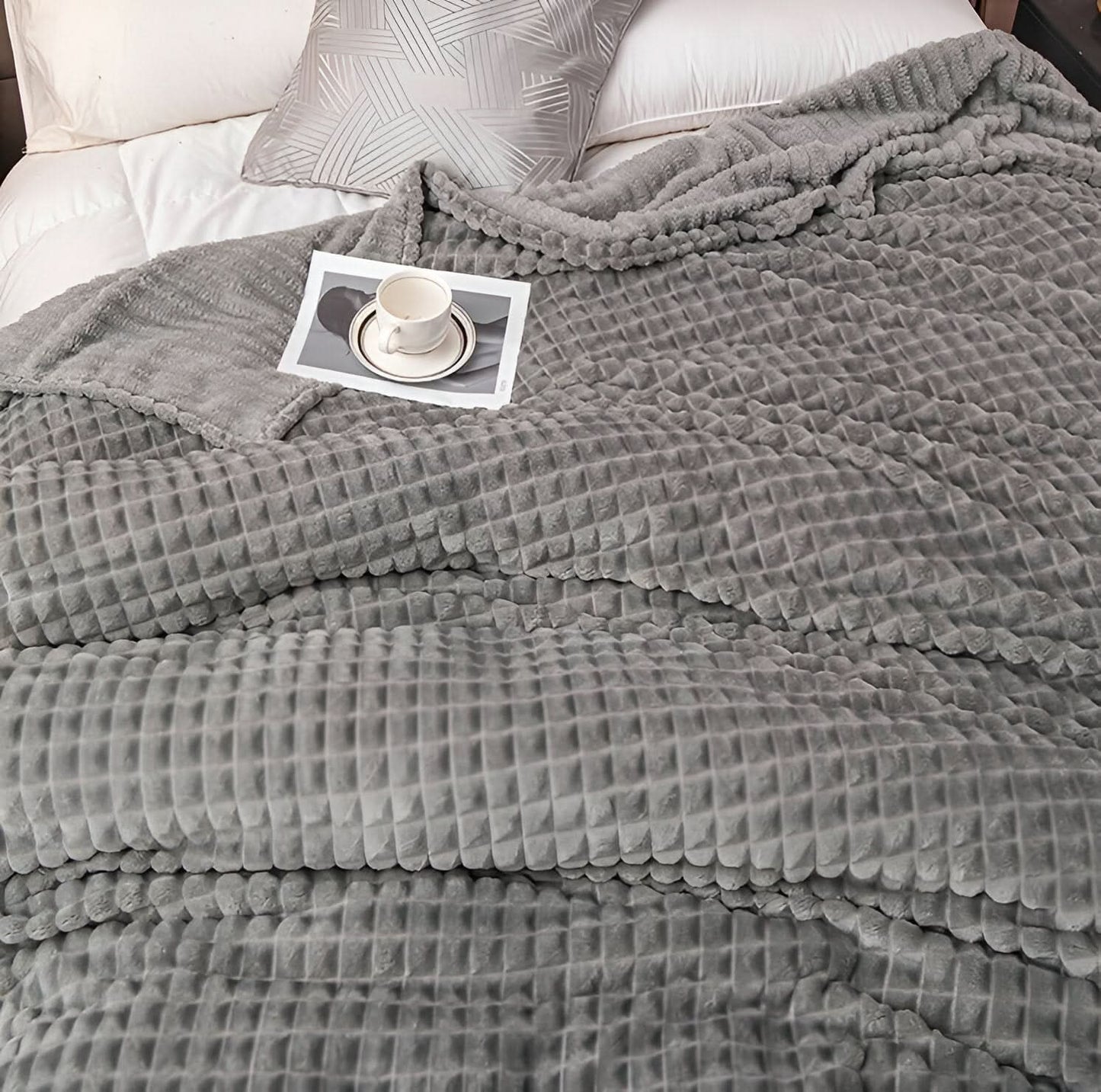 Norvo | CORALWAVE – Ultra-mykt Teksturerte Fleece Teppet