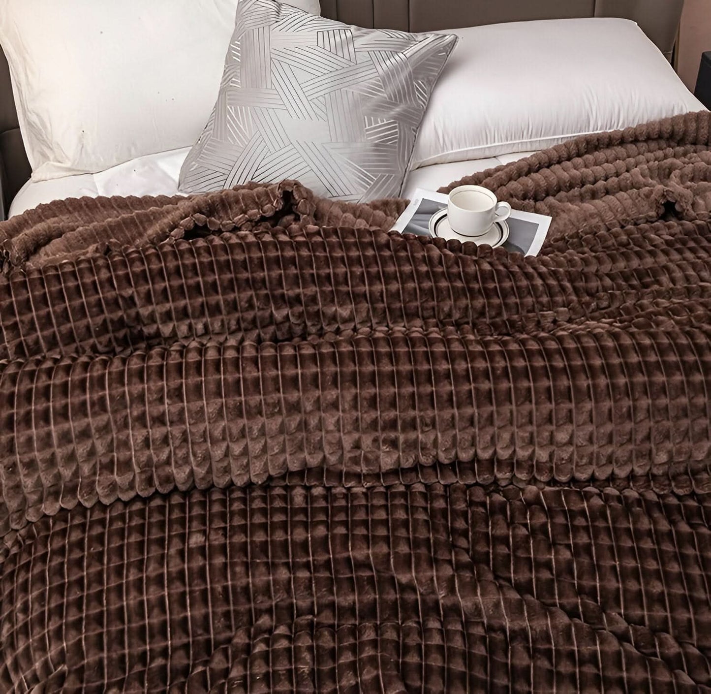 Norvo | CORALWAVE – Ultra-mykt Teksturerte Fleece Teppet