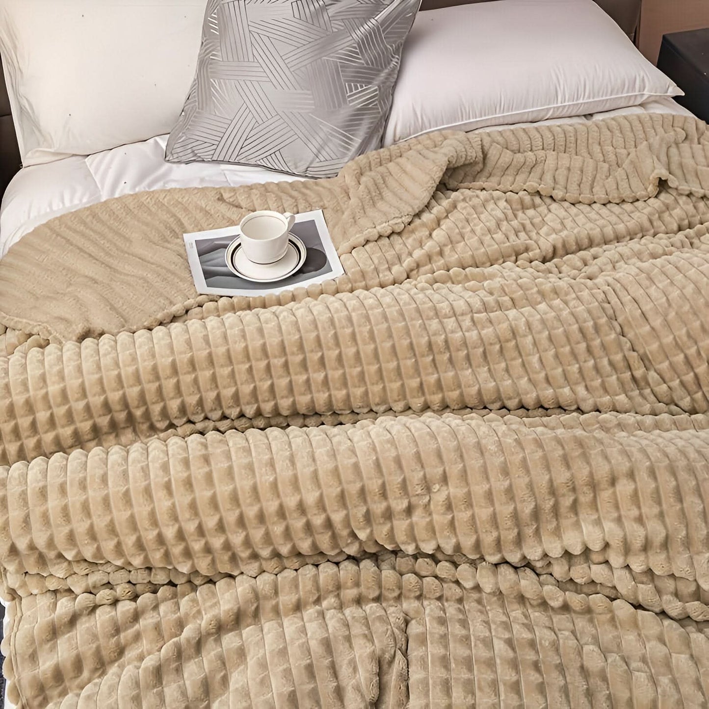 Norvo | CORALWAVE – Ultra-mykt Teksturerte Fleece Teppet