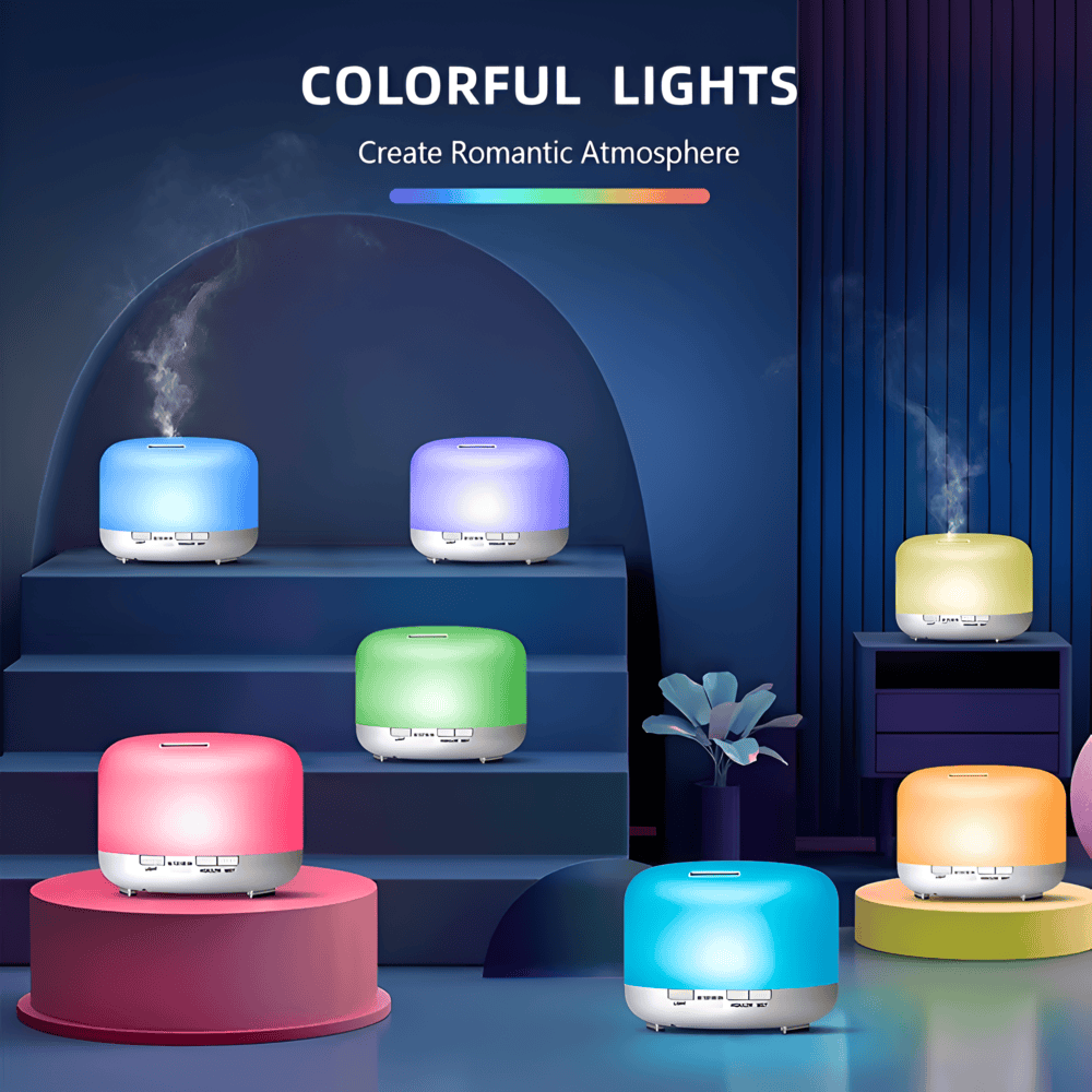 Norvo | LED Aroma Diffuser med Bluetooth-høyttaler og luftfukter