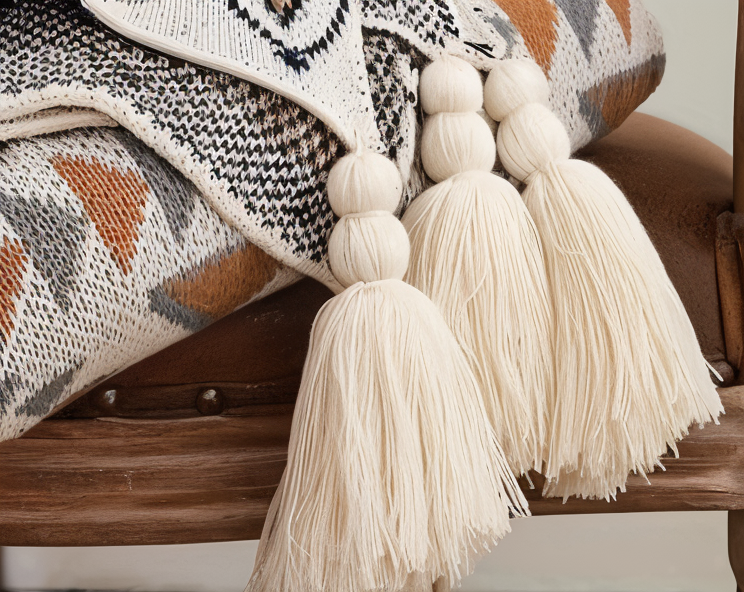 Norvo | VIVIDLOOM – Geometrisk Boho Fleece Teppe