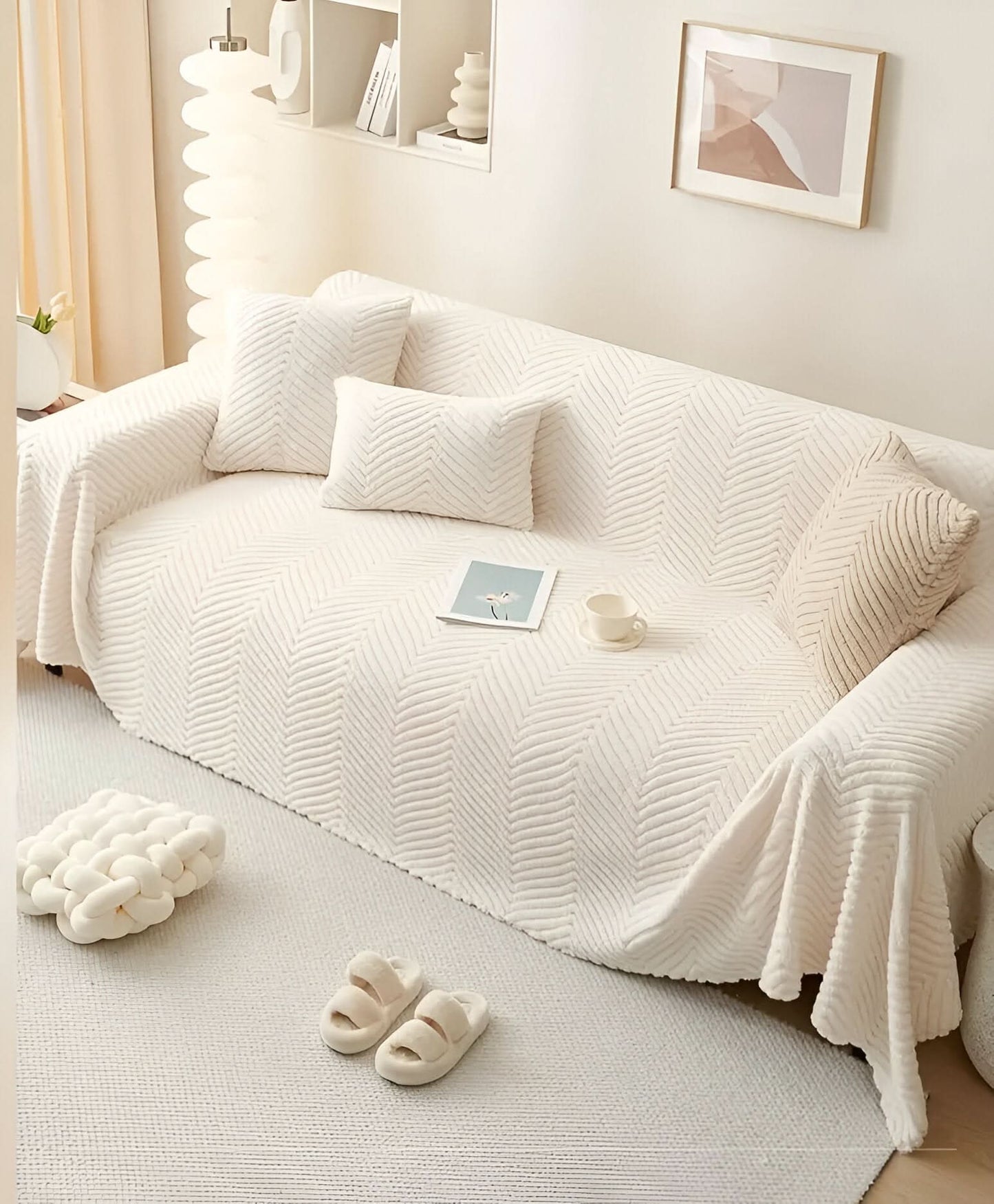 Norvo | LuxuraWrap Sofa Cover – Non‑Slip Pet‑Friendly Couch Protector