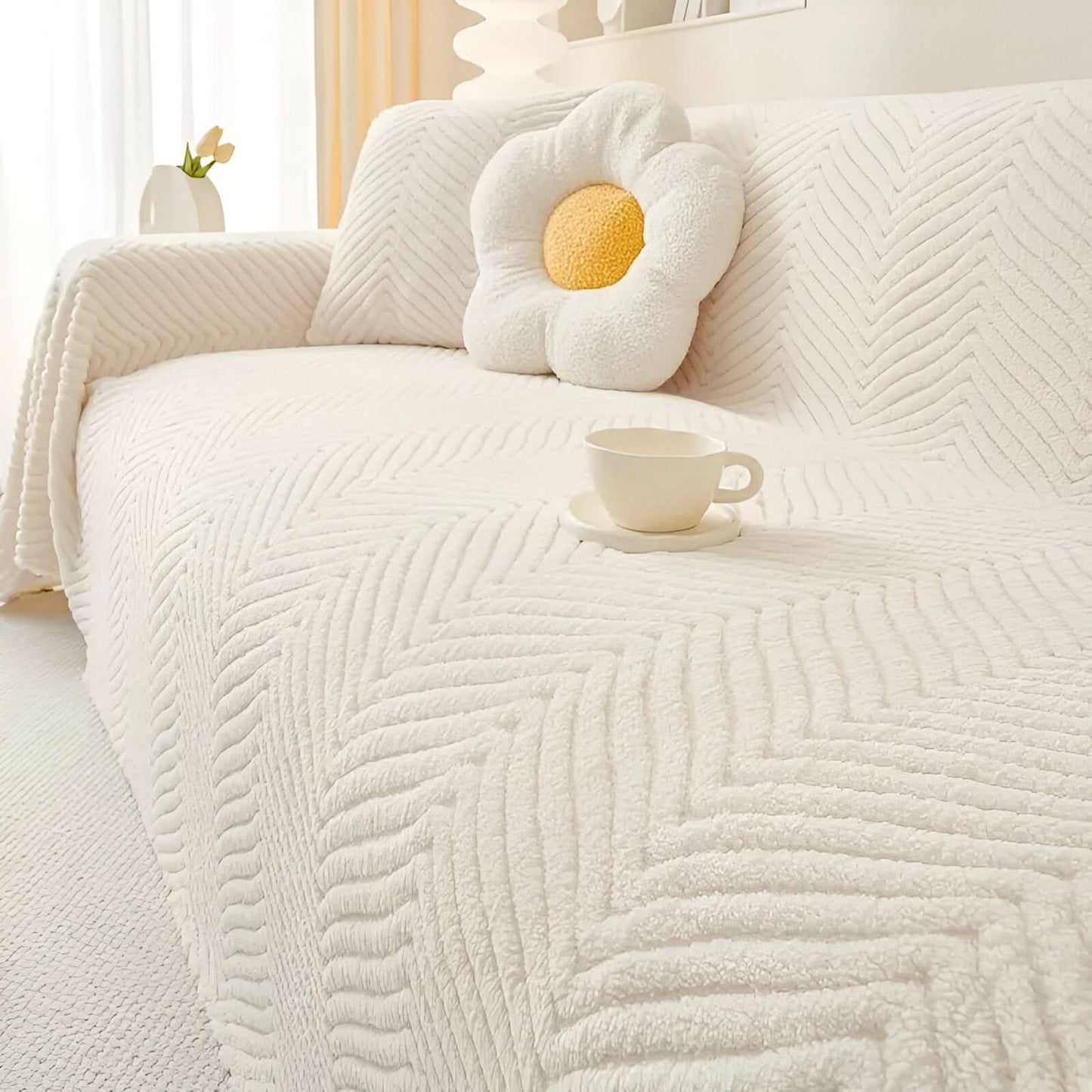 Norvo | LuxuraWrap Sofa Cover – Non‑Slip Pet‑Friendly Couch Protector