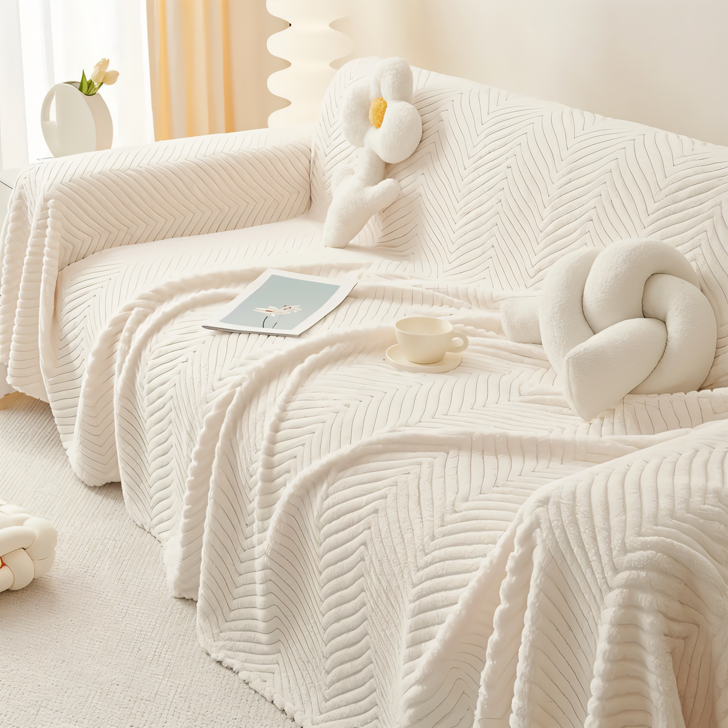 Norvo | LuxuraWrap Sofa Cover – Non‑Slip Pet‑Friendly Couch Protector