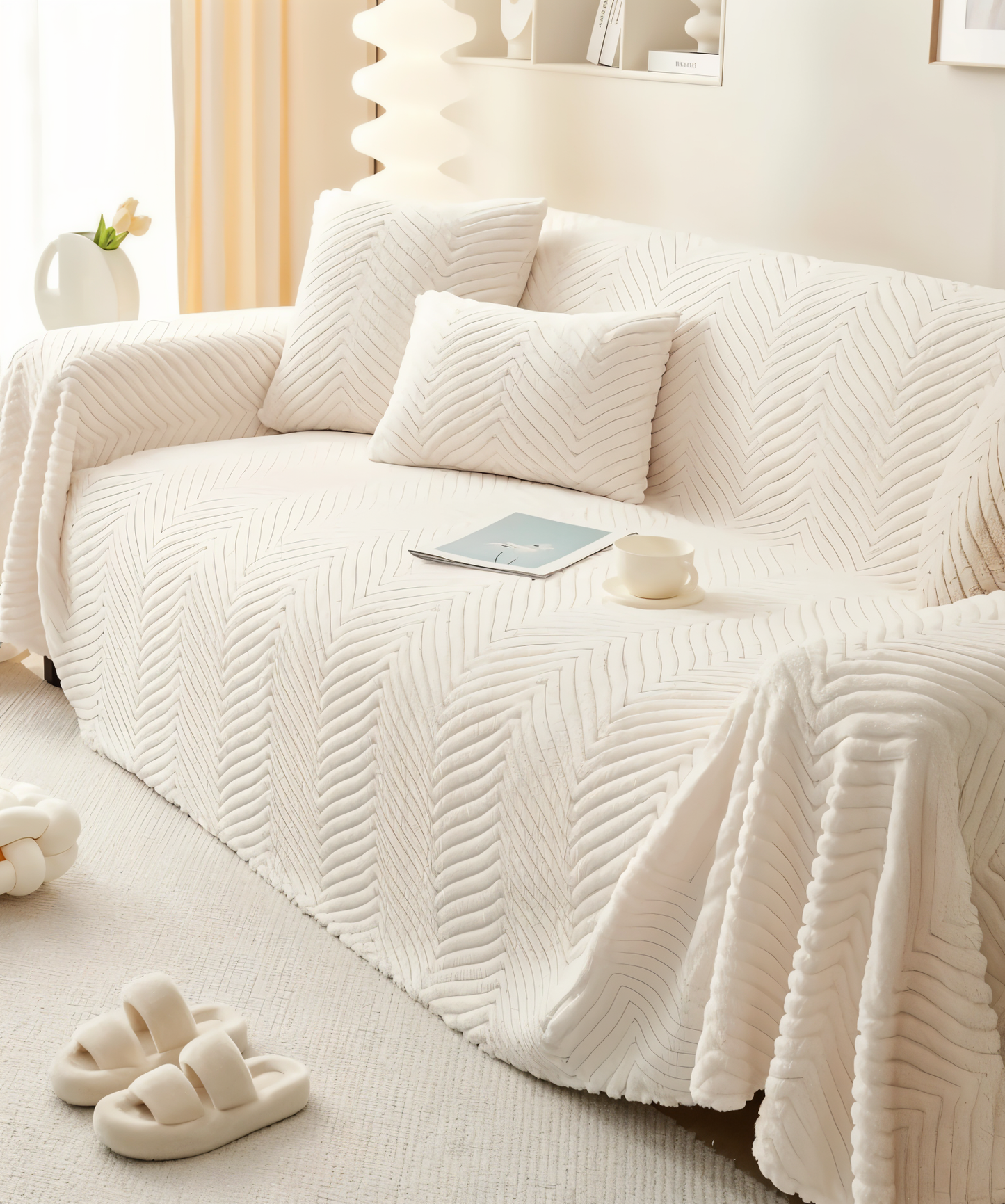 Norvo | LuxuraWrap Sofa Cover – Non‑Slip Pet‑Friendly Couch Protector