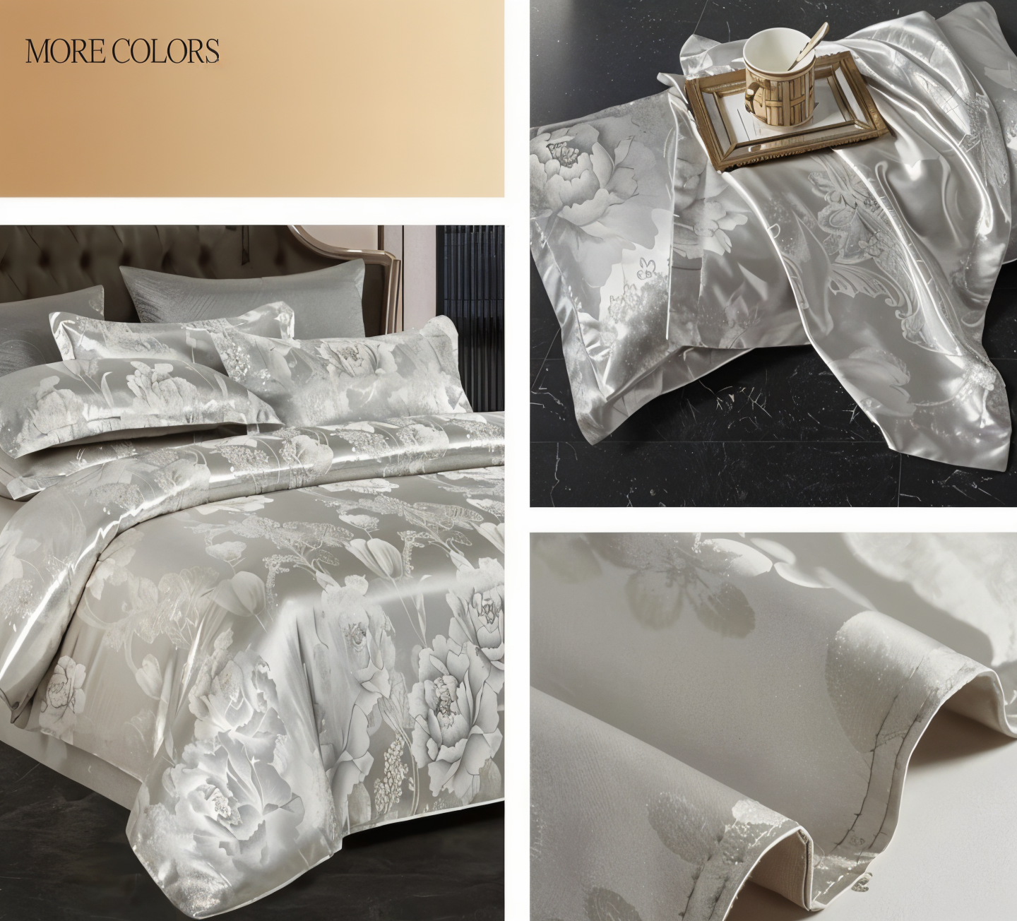 Norvo | SILKLOFT – Elegant Satin Jacquard Sengetøysett