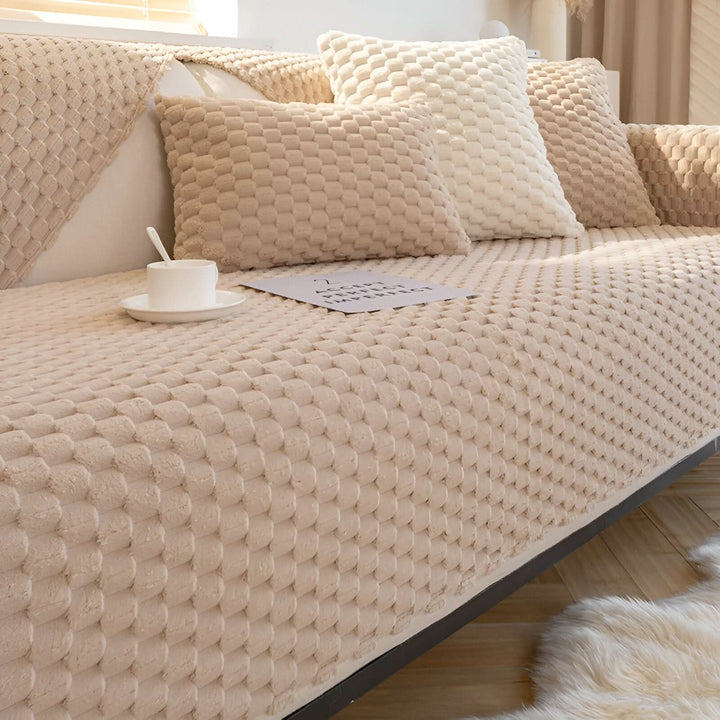Norvo | Honeycomb Sofa Cover – Non‑Slip Stain‑Resistant Couch Protector
