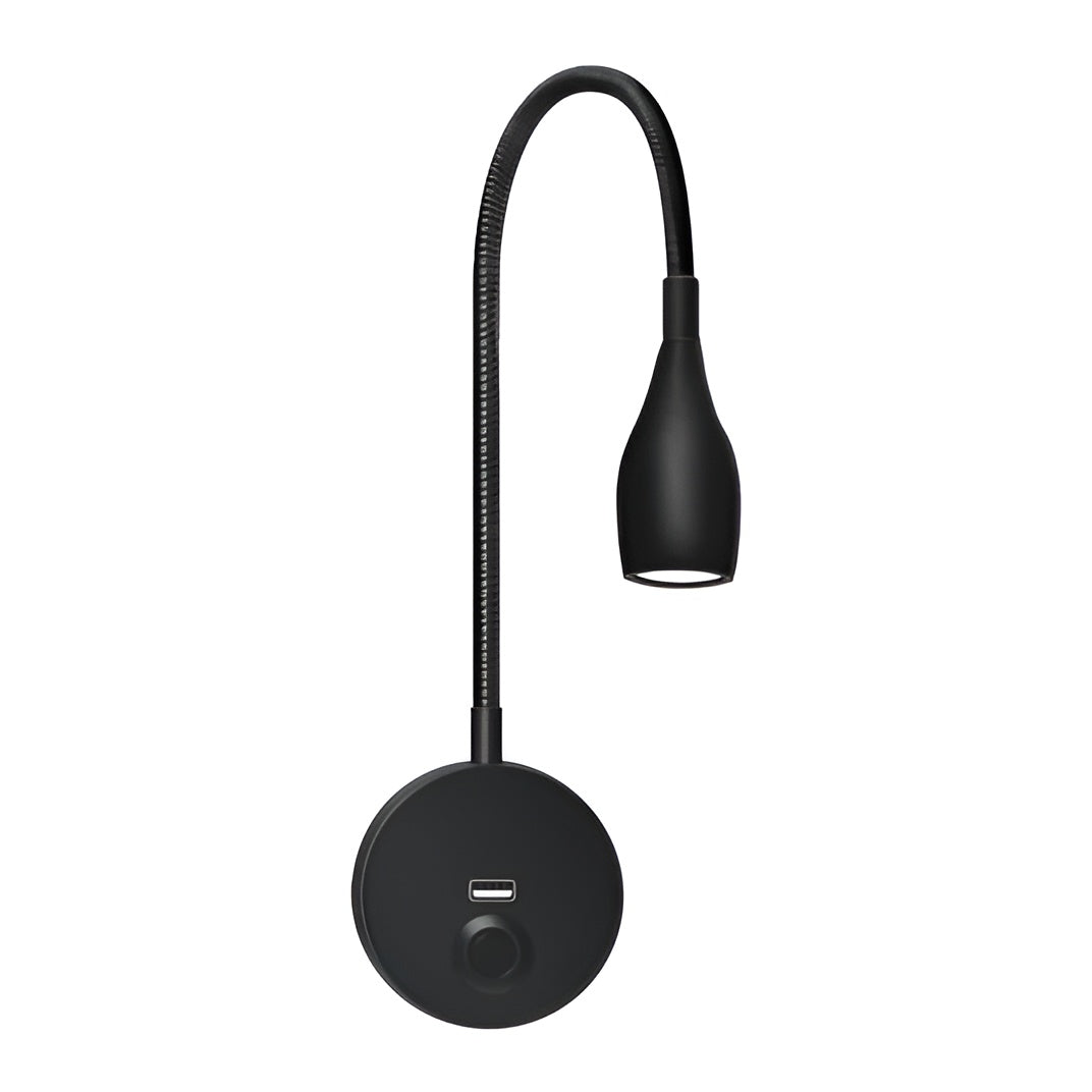 Norvo | TouchGlow - 2-i-1-Swan-neck vegglampe med USB-lader for koselige lese kvelder