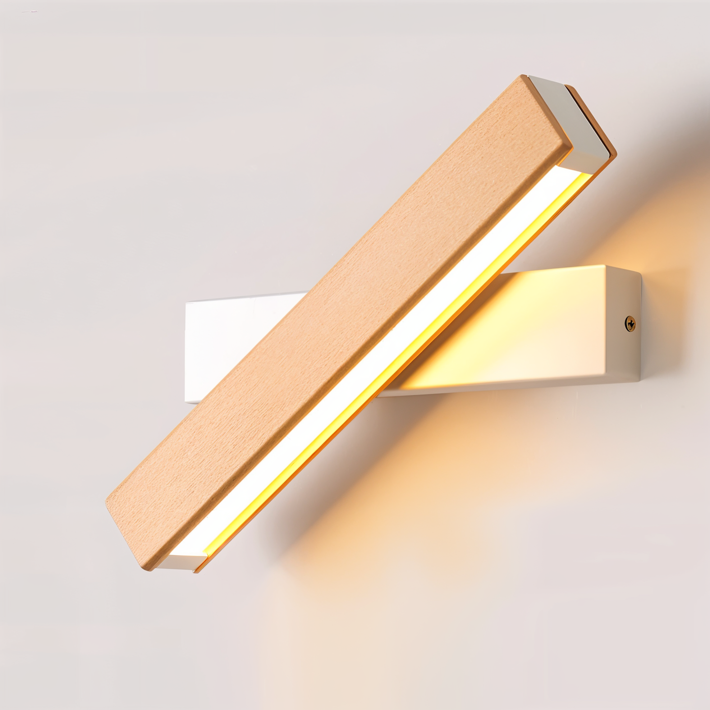 Norvo | TwistLED Vegglampe - 360° roterbar rektangulær LED vegglampe laget av tre
