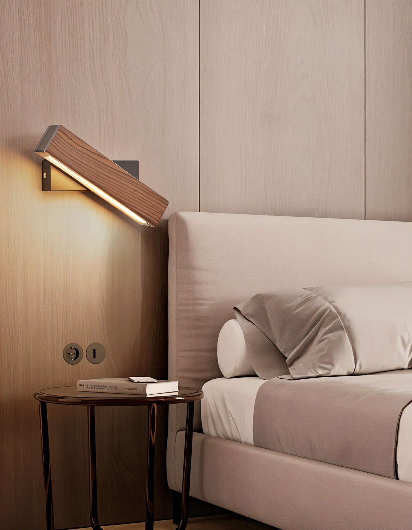 Norvo | TwistLED Vegglampe - 360° roterbar rektangulær LED vegglampe laget av tre