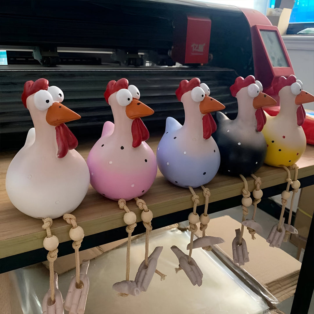 Norvo | Haan Hagefigur med Store Øyne Laget av Værbestandig Harpiks