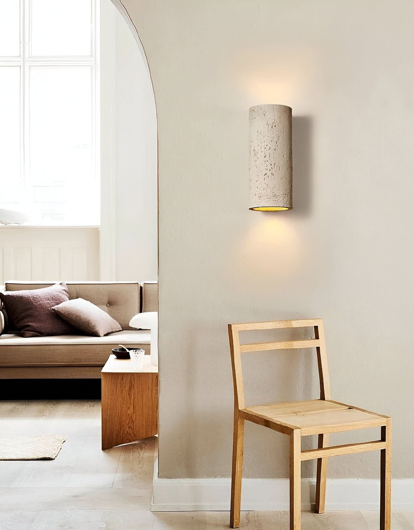 Norvo | StoneBeam LED Sylindrisk Vegglampe – Innendørs/Ute