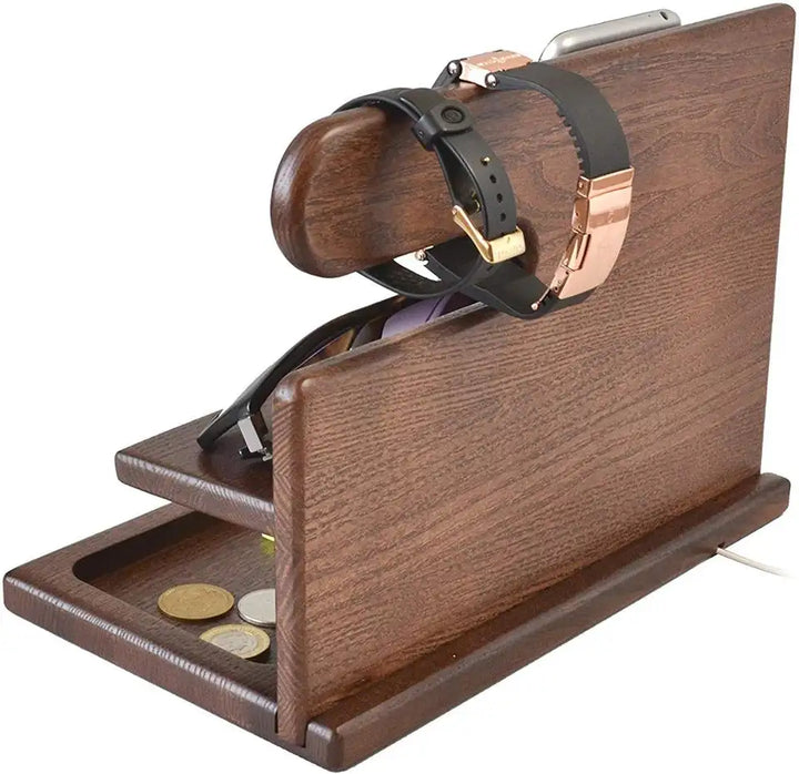 WoodDock – Stilig Tre Organizer for Enheter Norvo