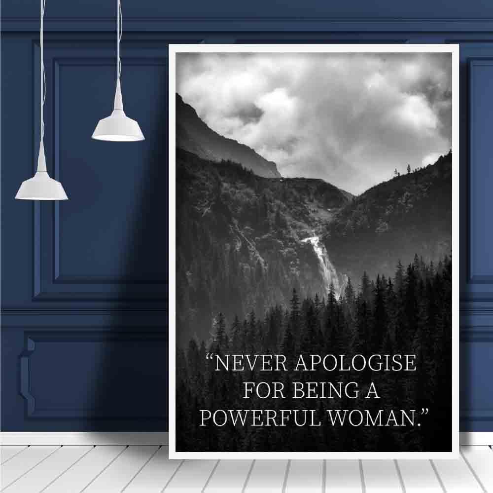 Norvo | Svart og Hvit Foto Skog Mot Krets Opp Quote Print