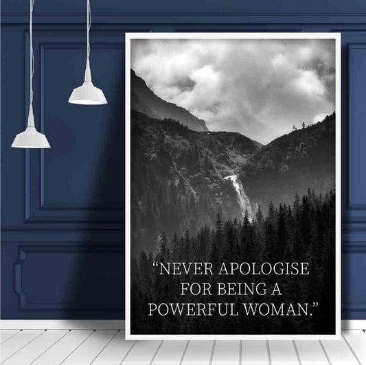 Norvo | Svart og Hvit Foto Skog Mot Krets Opp Quote Print