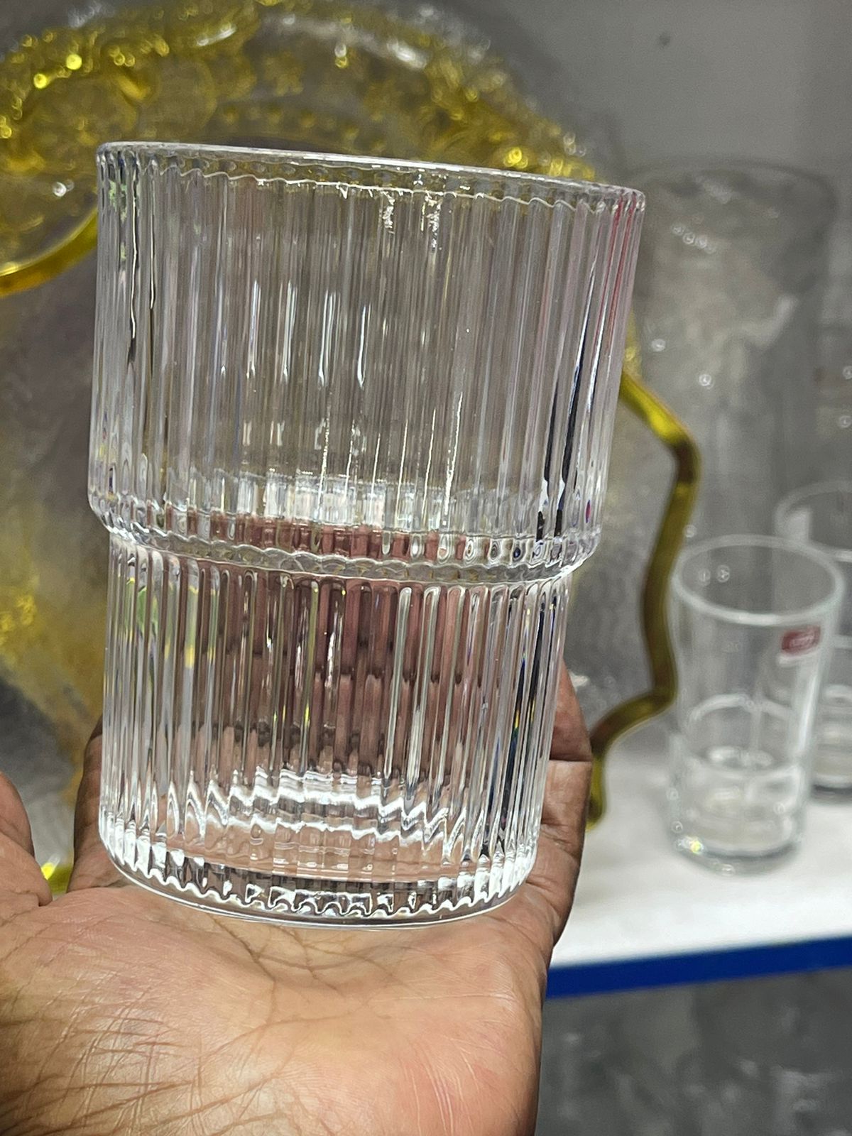 Norvo | 6Pc ribbet glass