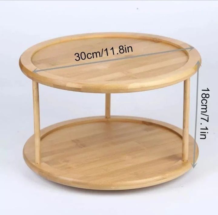 Norvo | 2Tier Rotating Bamboo Spice Rack