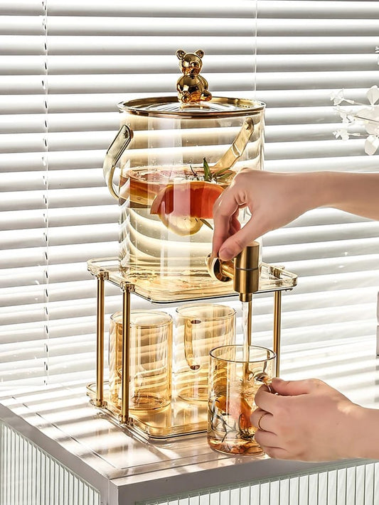 Norvo | Glass juice dispenser with 4 cups