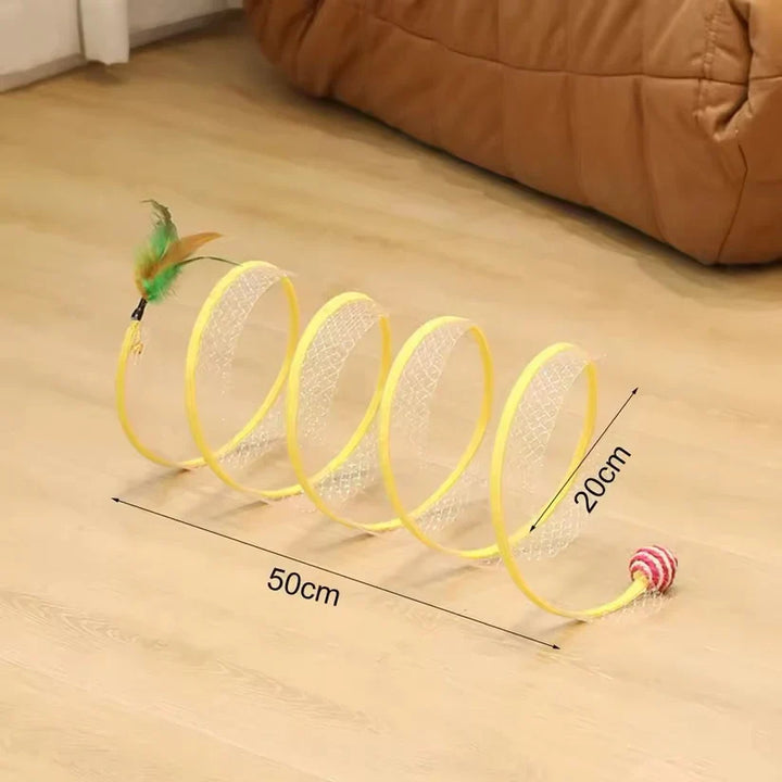 Interaktiv katt spiral leketøysbolle