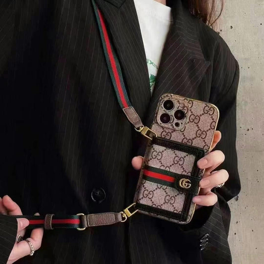 Norvo | Luksusmerkeetui for iPhone med skulderveske