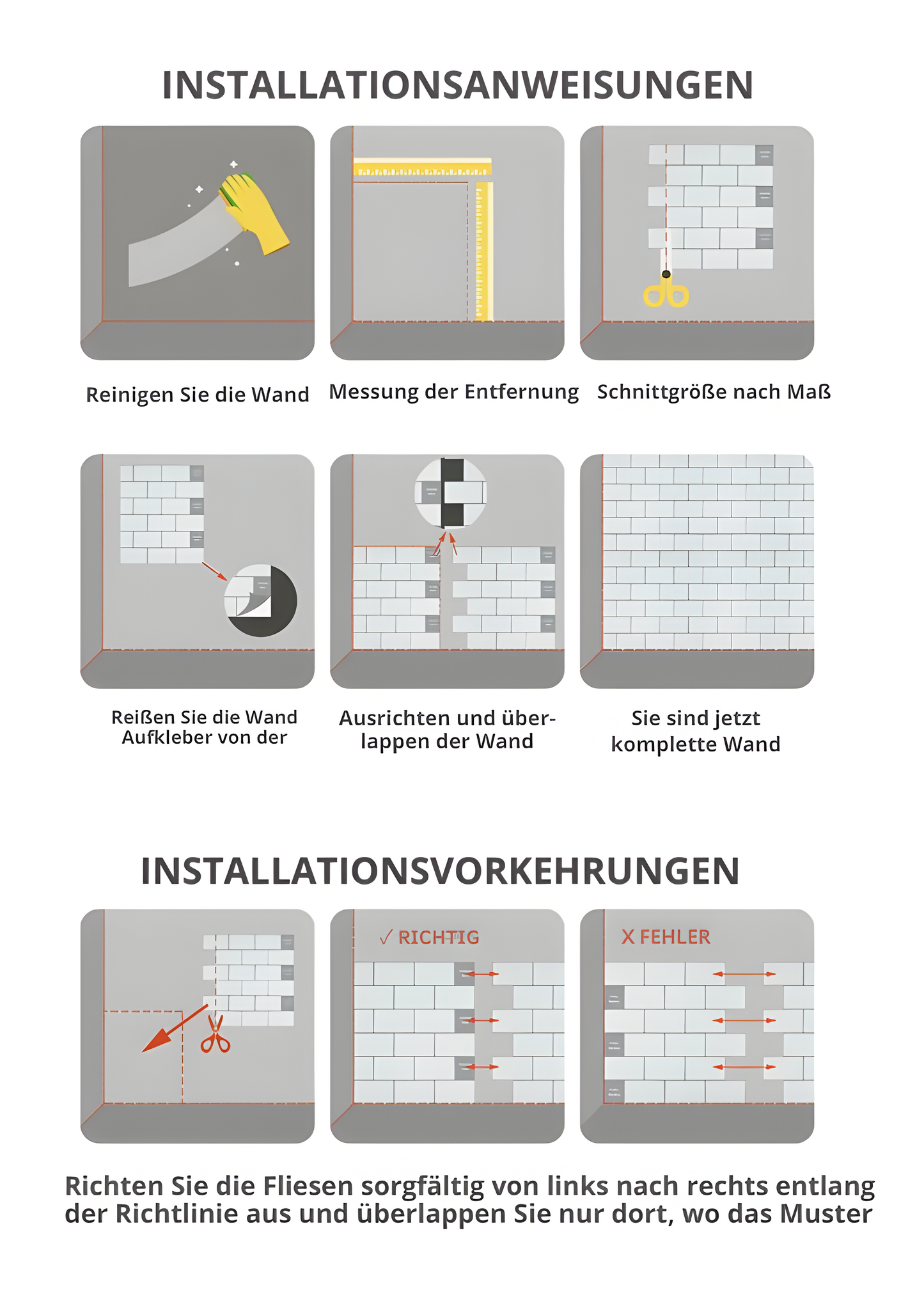 Norvo | Vegg Magic 3D Veggfliser Selvklebende | Uten Bor og Vanntett | Moderne Design
