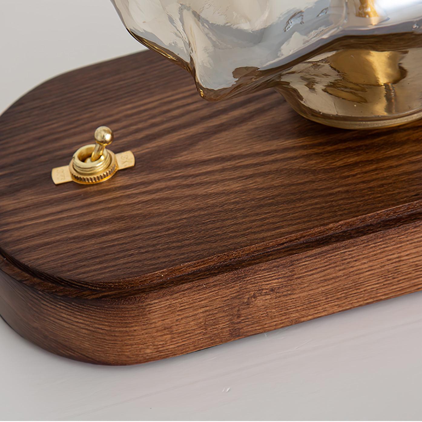 Norvo | Glass Block Table Lamp | Modern Design with Clear Glass | Ideal for Living Room & Bedroom Lighting