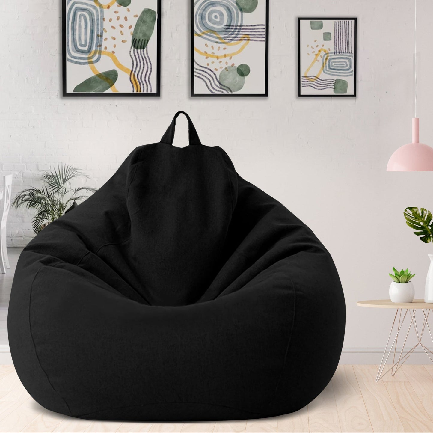 Norvo | Luksuriøs Lin Bean Bag – Ergonomisk & Stilig Komfort Sittemøbel