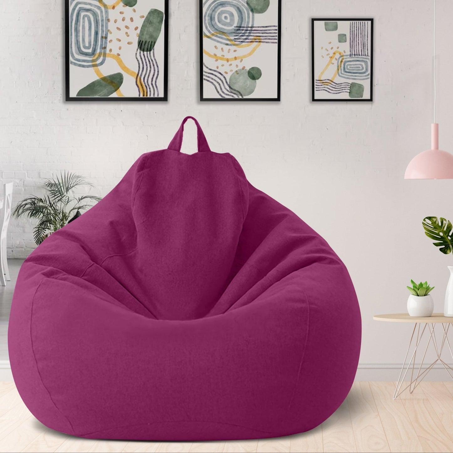 Norvo | Luksuriøs Lin Bean Bag – Ergonomisk & Stilig Komfort Sittemøbel