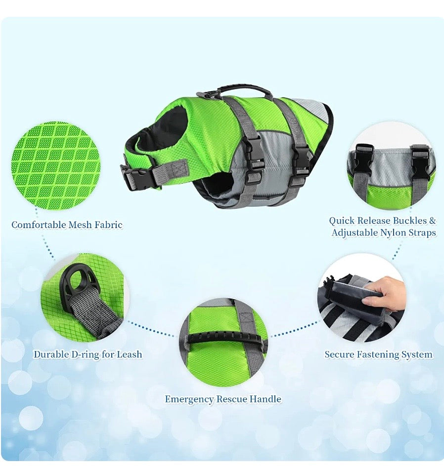 Norvo | WagLife - Reflekterende Flytende Hundesvømmevester (Justerbar)