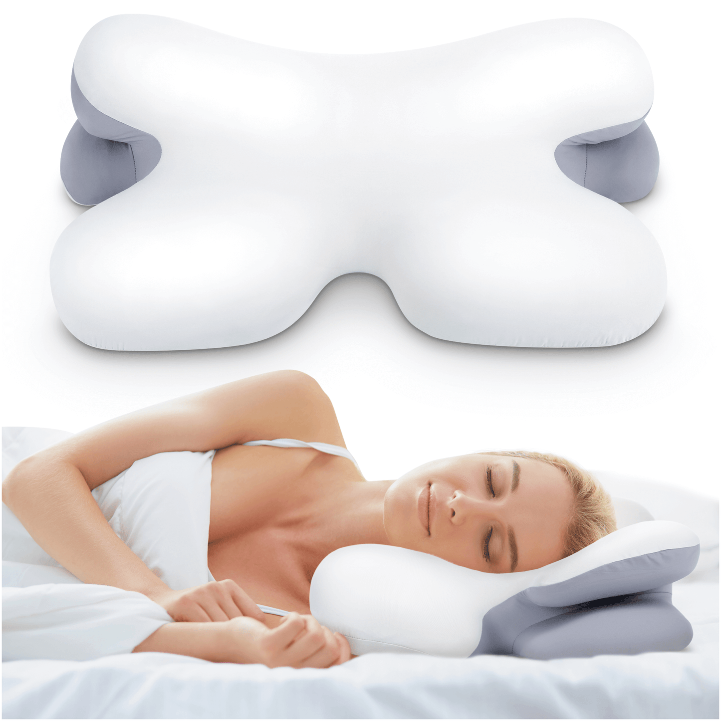 Norvo | Side Sleeper Pillow | Ergonomisk Minne Skum for Nakke Smerte Lindring & Behagelig Søvn | Beste Puter for Ryggsmerte