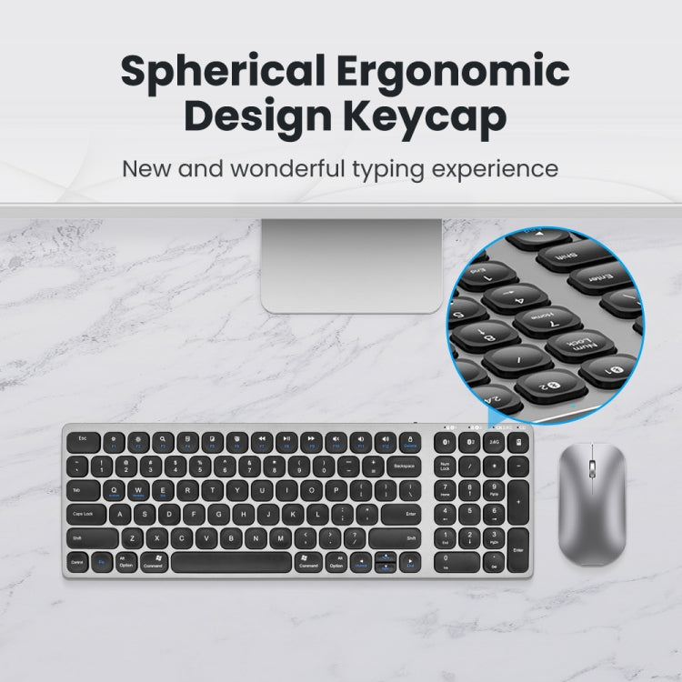 Norvo | K4500 Trådløst Bluetooth Tastatur + Tre-modus Stille Lademus Sett