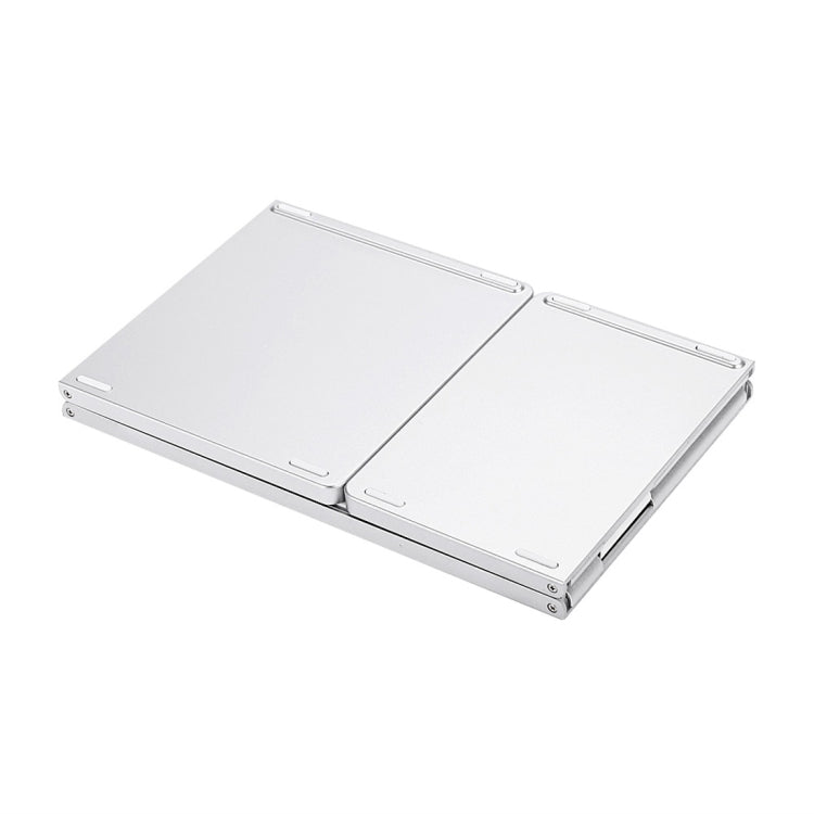 Norvo | B033 Oppladbar 3-foldbar sammenleggbar 64-tasters Bluetooth trådløst tastatur med berøringsplate (Sølv)