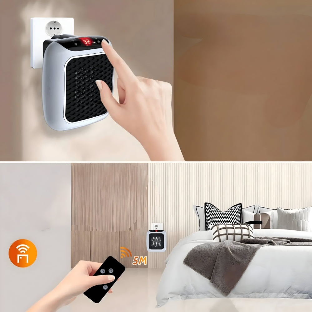 Norvo | WarmiWall Keramisk Veggvarme – Energisparende Mini-radiator med Termostat