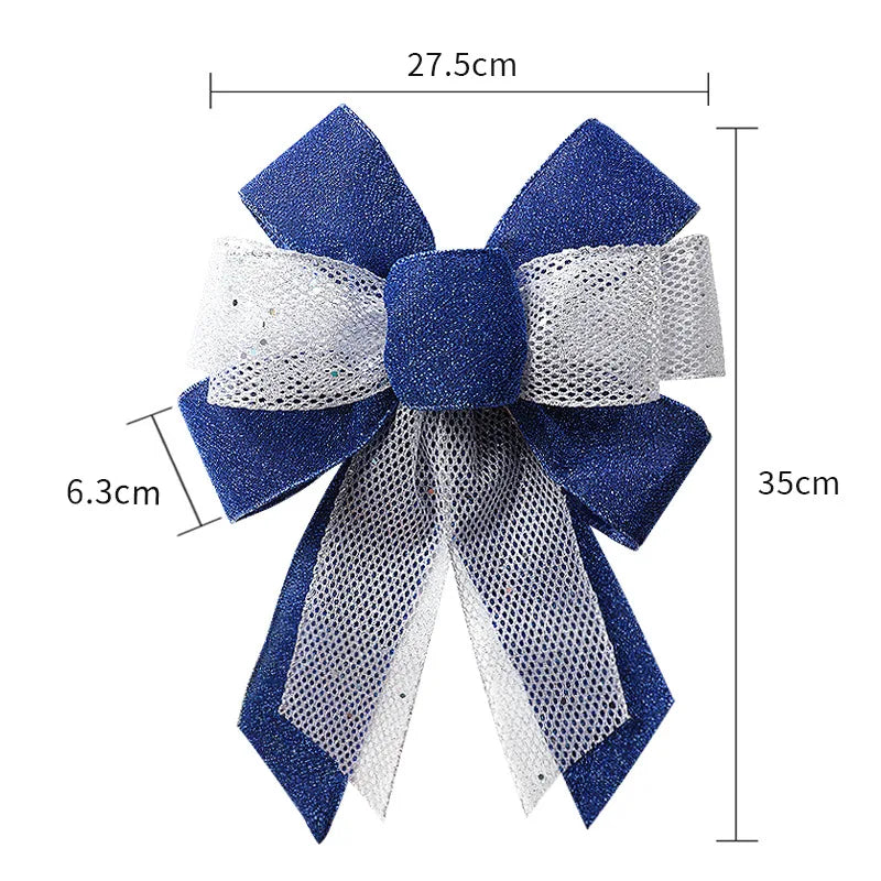 Norvo | Festivelle Jule Bådekorasjon – Håndlaget Dørbue med Snøfnugg & Paljetter, Fargerik Festdekorasjon for Innendørs & Utendørs