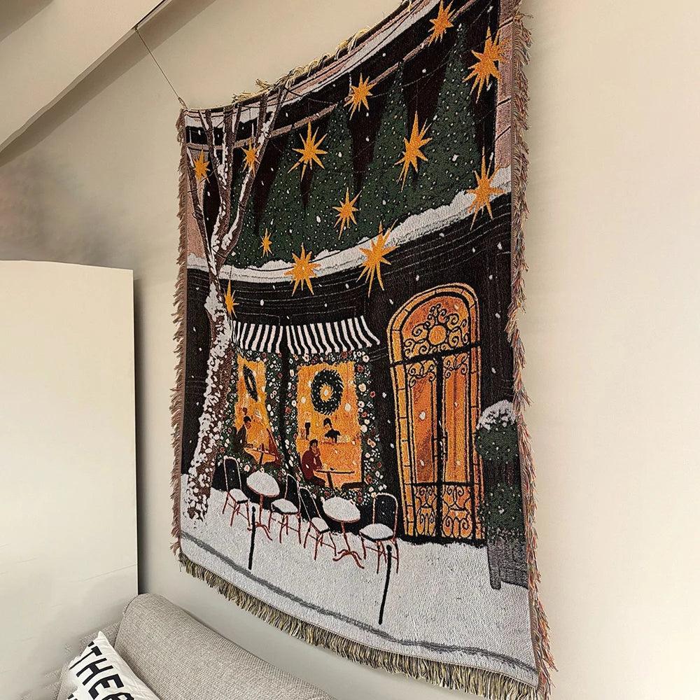 Norvo | Juleteppe med Nøtteknekkeren, Myk Fleece, Perfekt for Dekorasjon og Vinterkvelder