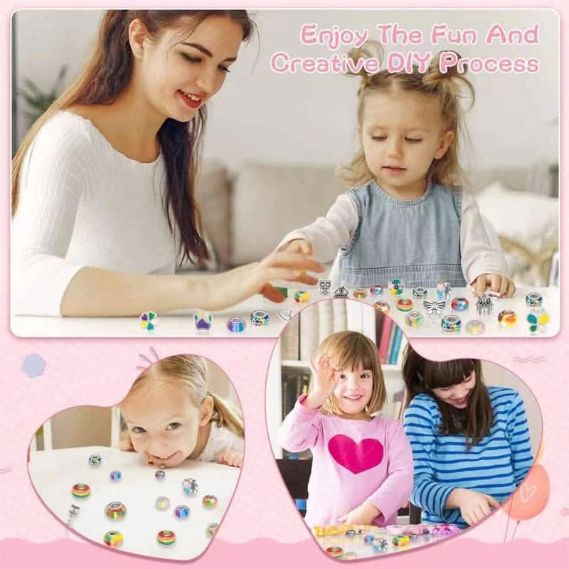 Norvo | Kreativt armbåndssett for jenter med glitrende charms