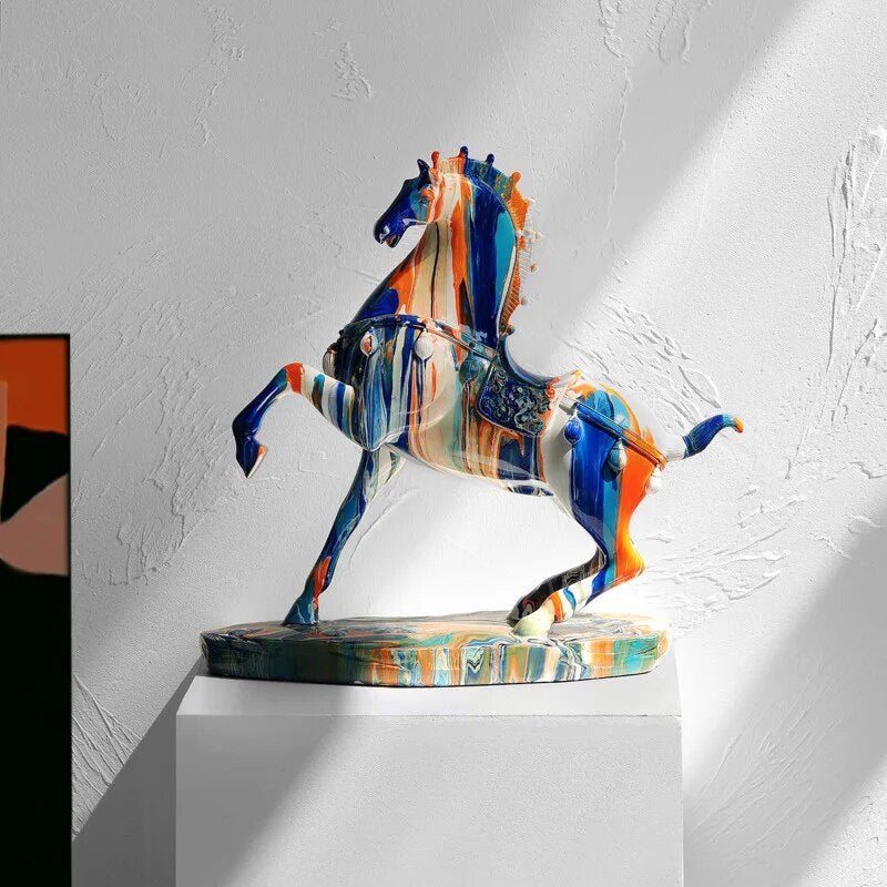 Norvo | Kunst Fargerik Okse Skulptur