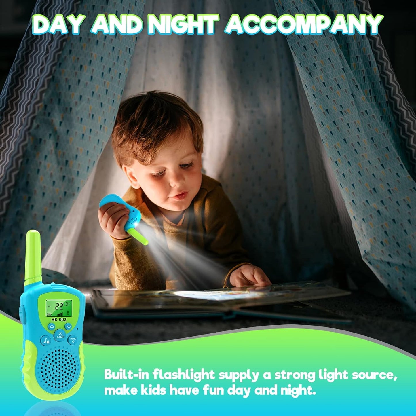 Walkie Talkie Set 3-Pieces - Klar Lyd, Lang Rekkevidde, Perfekt for Aldersgruppen 3-12 Eventyr