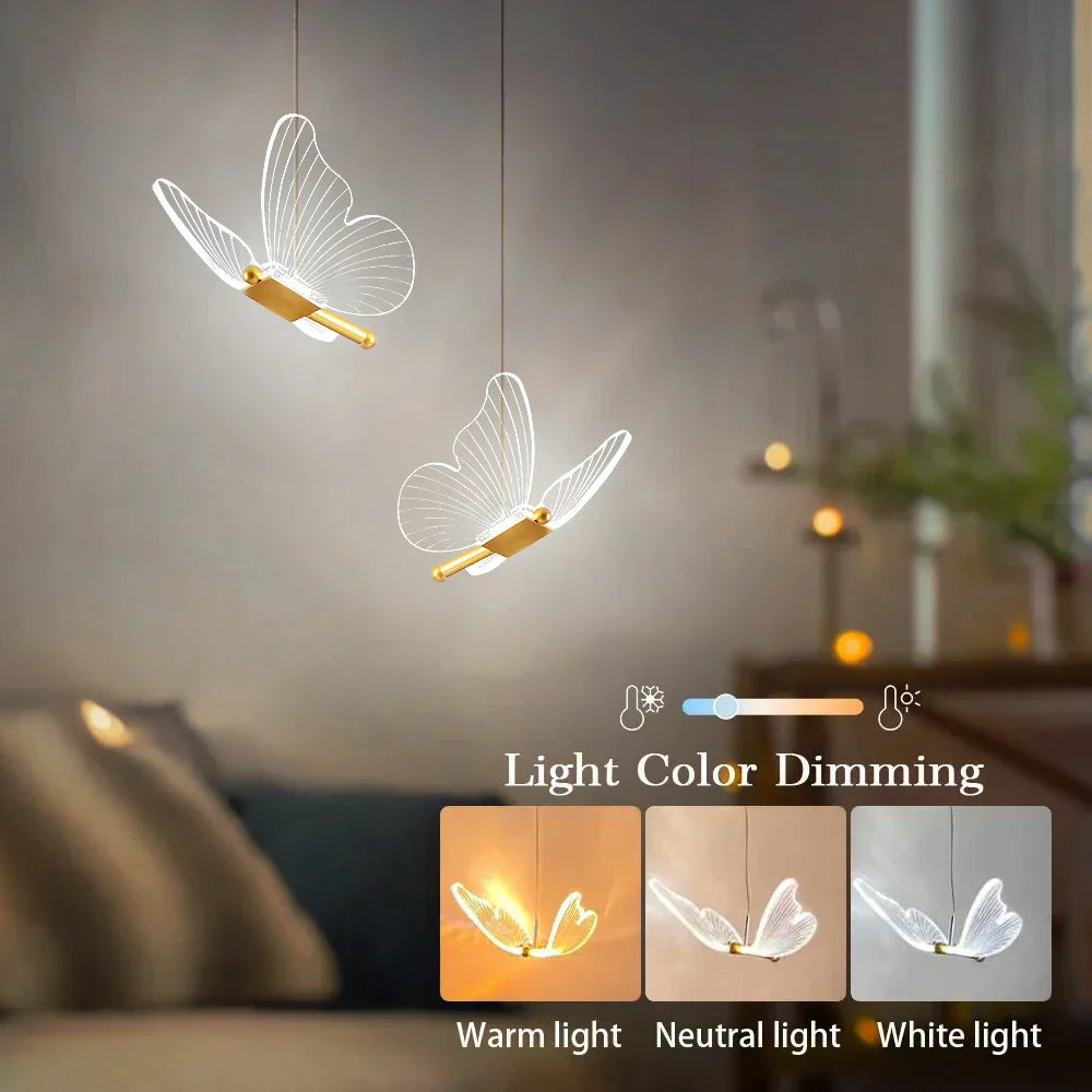 Norvo | ELEGANTE LED SOMMERFUGL HENGELAMPE FOR DIN ROM