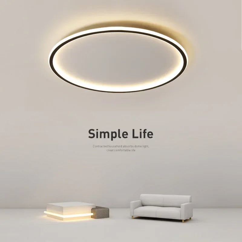 Norvo Skandi Taklampe | Rund LED Lampe | Moderne Takbelysning | Ulike Lysfarger & Størrelser