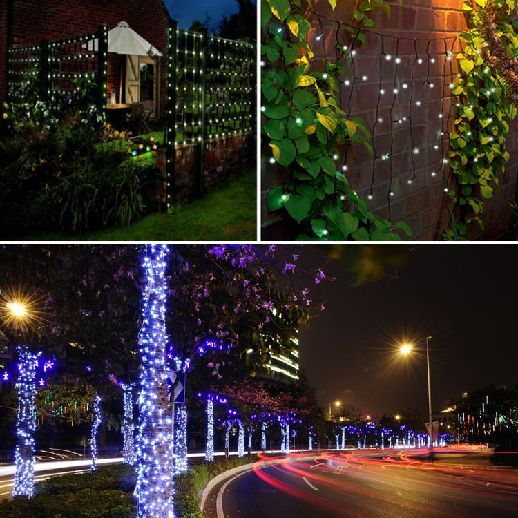 Norvo | 200 LEDs Utendørs Vanntett Julefestival Dekorasjon Sollamper Lyslenker, Lengde: 22m (Blå)