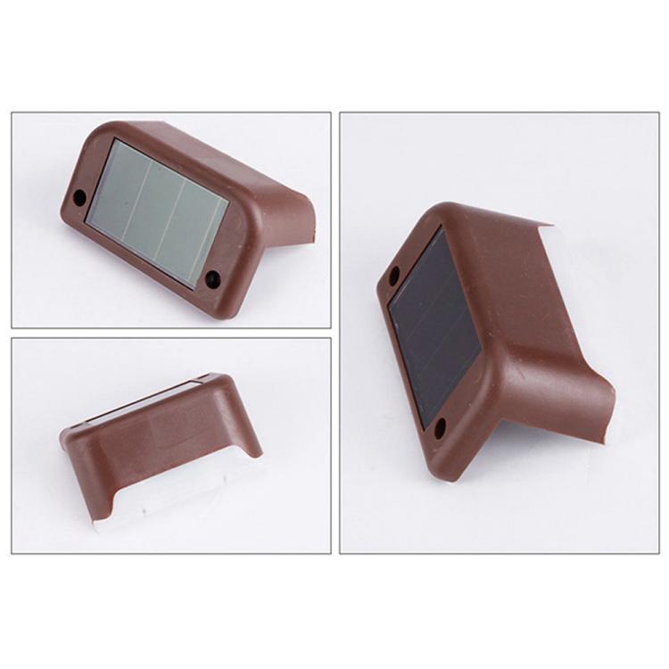 Norvo | 12 PCS Solenergidrevet LED Utendørs Trinnlys IP65 Vanntett Hagelampe, Varm Hvit Lys (Brun)
