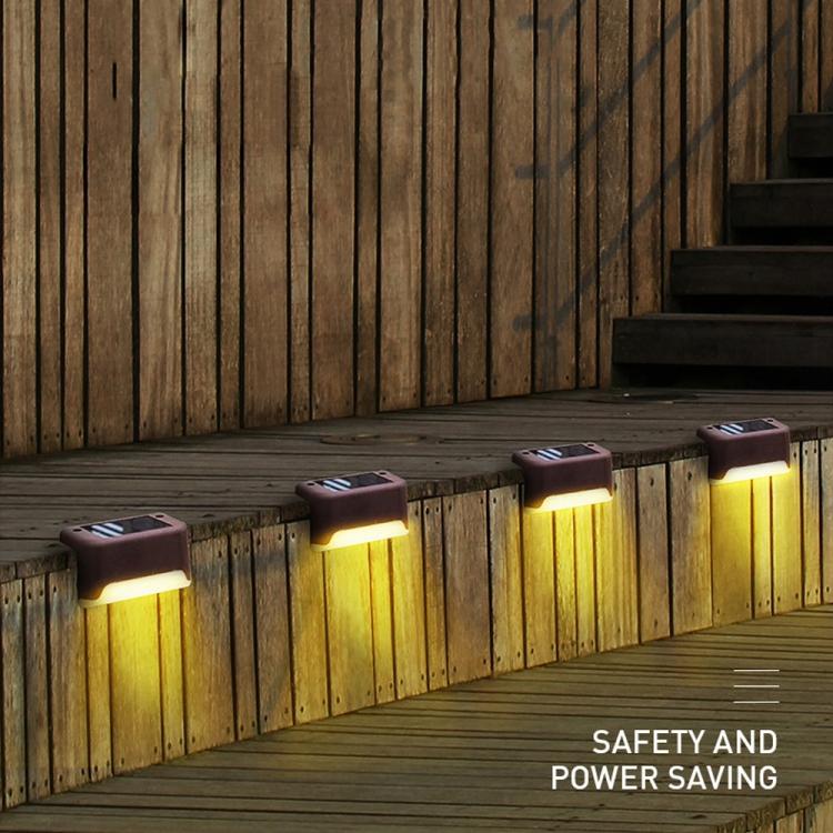 Norvo | 12 PCS Solenergidrevet LED Utendørs Trinnlys IP65 Vanntett Hagelampe, Varm Hvit Lys (Brun)
