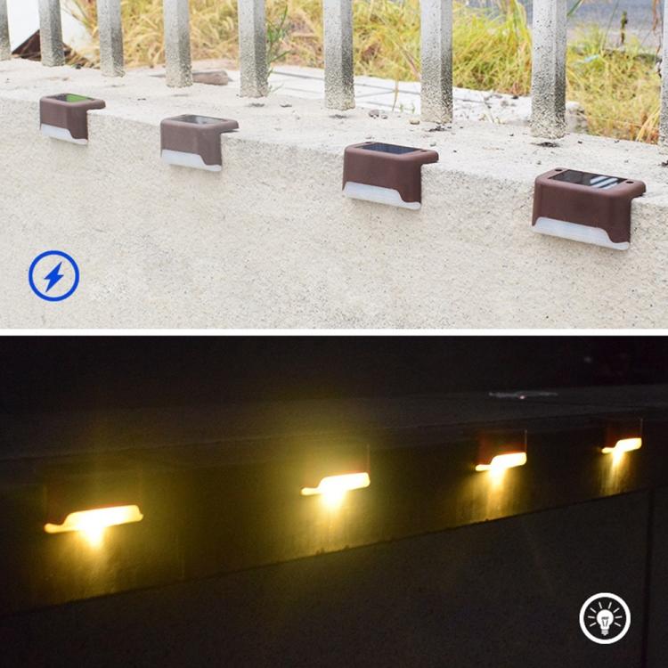 Norvo | 12 PCS Solenergidrevet LED Utendørs Trinnlys IP65 Vanntett Hagelampe, Varm Hvit Lys (Brun)