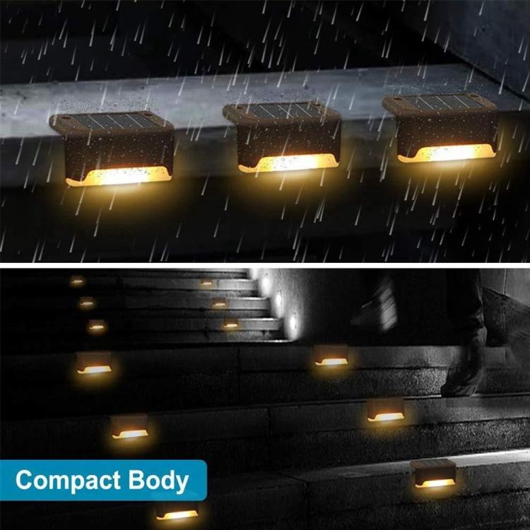 Norvo | 12 PCS Solenergidrevet LED Utendørs Trinnlys IP65 Vanntett Hagelampe, Varm Hvit Lys (Brun)