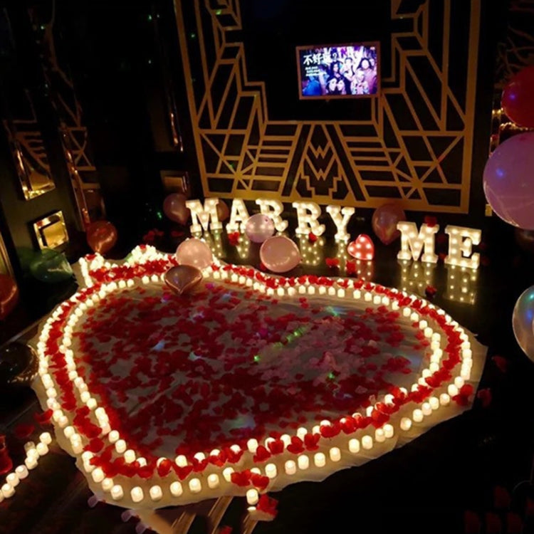 Alphabet M Engelsk Bokstav Form Dekorativ Lys, Tørr Batteridrevet Varm Hvit Stående Hengende LED Høytidslys