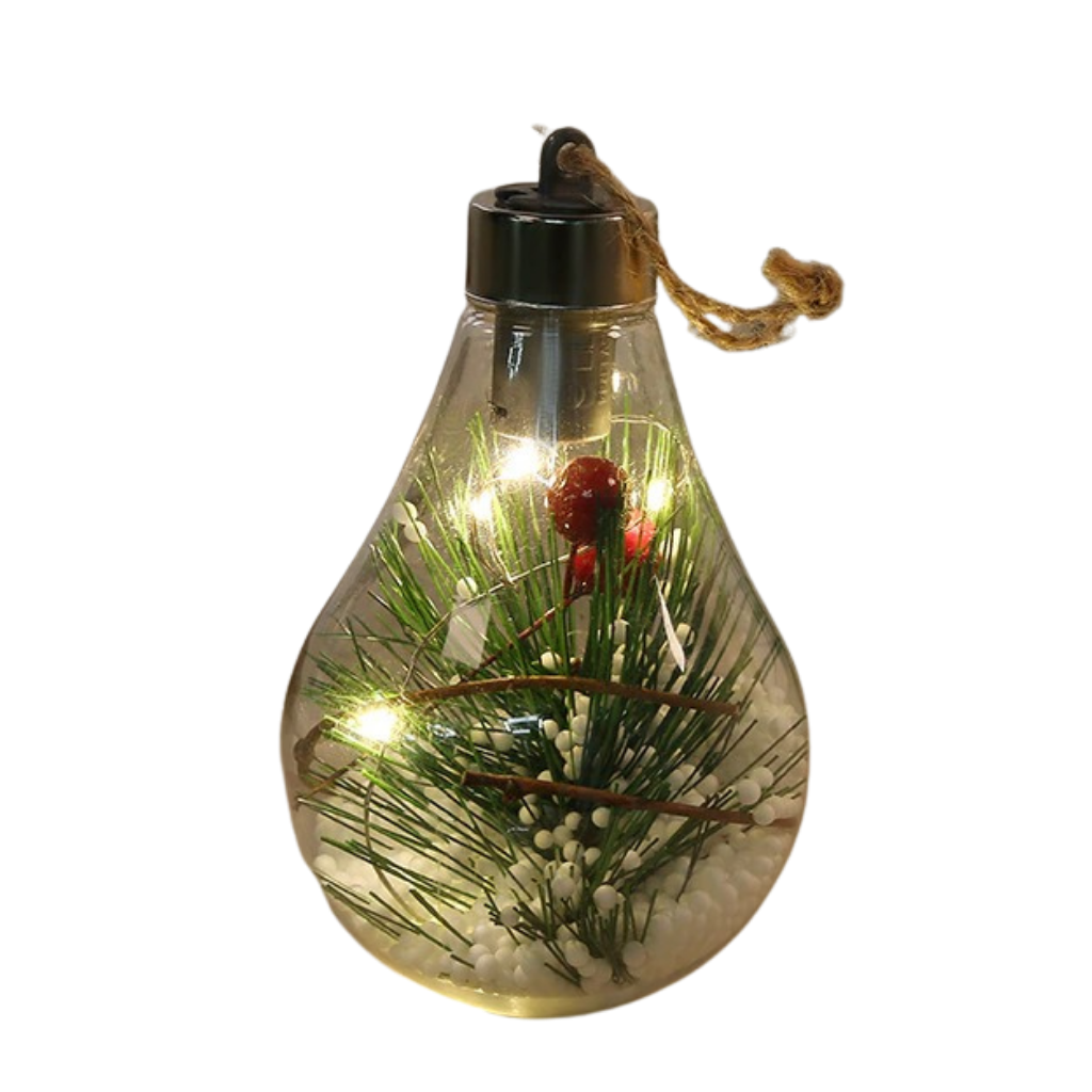 LED gjennomsiktig julekule lyspære