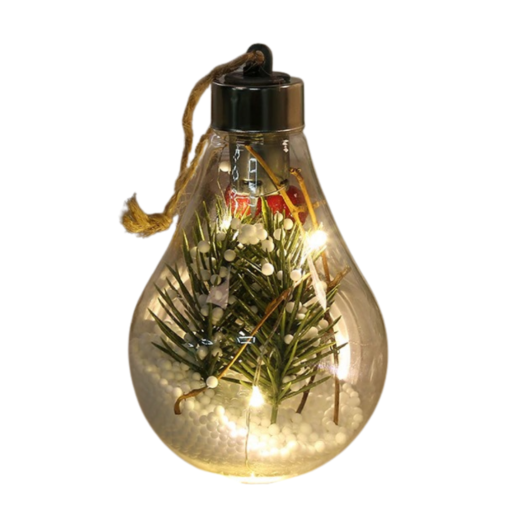 LED gjennomsiktig julekule lyspære